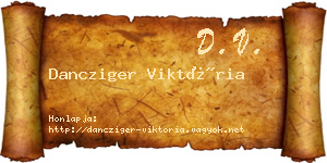Dancziger Viktória névjegykártya