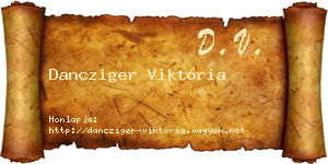 Dancziger Viktória névjegykártya
